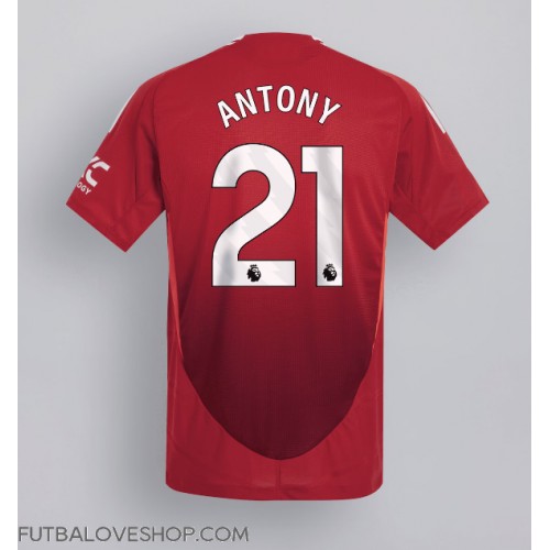 Dres Manchester United Antony #21 Domáci 2024-25 Krátky Rukáv